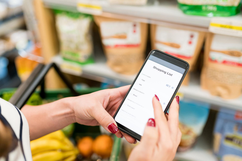shopping-list-smartphone-grocery-store